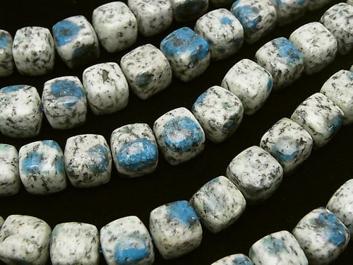 Himalaya K2 Azurite Cube 10 x 10 x 10 mm 1/4 or 1strand beads (aprx.7 inch / 18 cm)