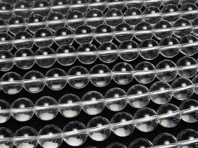 [Video] Crystal (Synthetic Quartz) AAA Round 10mm half or 1-strand beads (approx. 15 inches/36 cm)