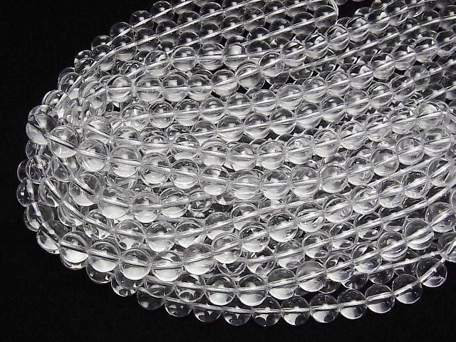 [Video] Crystal (Synthetic Quartz) AAA Round 12mm Half or 1-Strand Beads (approx. 15 inches/36 cm)