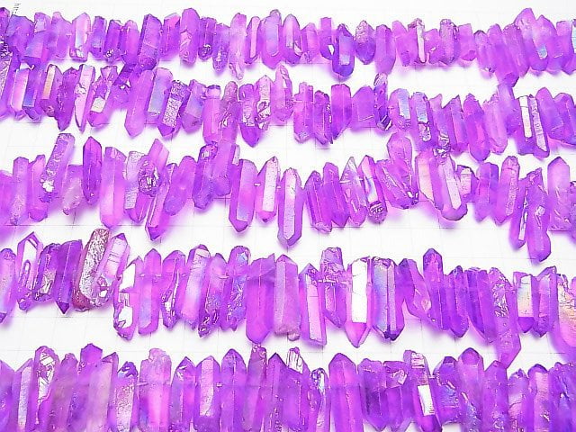 [Video] 1strand $11.79! Crystal Natural Point Cut AB Coating Purple 1strand beads (aprx.15inch / 38cm)