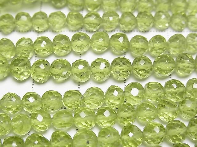[Video] High Quality Peridot AAA-Round Cut 4.5-7mm 1/4 or 1 Strand Beads (approx. 14 inches/34 cm)