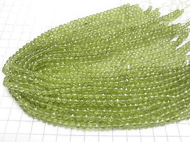 [Video] High Quality Peridot AAA-Round Cut 4.5-7mm 1/4 or 1 Strand Beads (approx. 14 inches/34 cm)