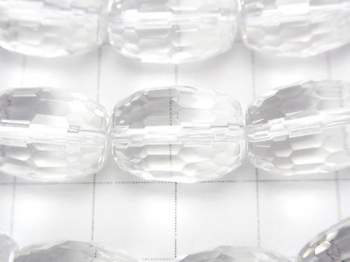 [Video] Crystal AAA Faceted Rice 15 x 11 x 11 mm half or 1 strand beads (aprx.15 inch / 36 cm)