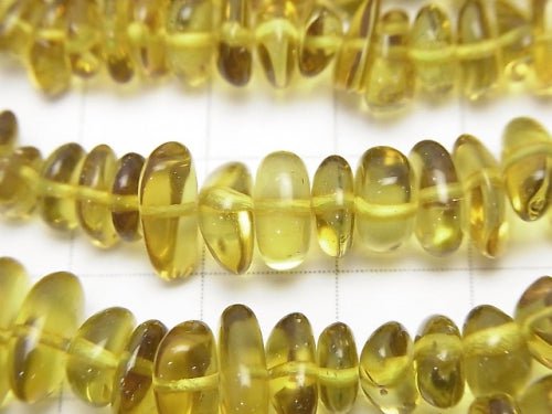 [Video] Yellow Green Amber AAA Small Nugget (Chips) 1/4 or 1strand beads (aprx.15 inch / 38 cm)