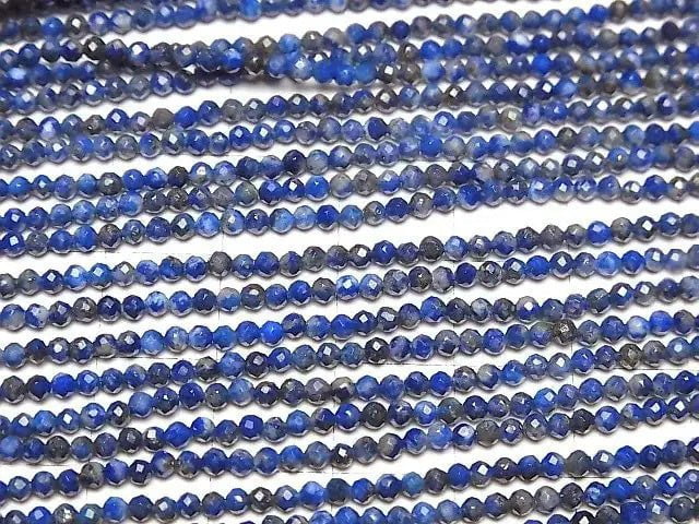 High Quality! Lapislazuli AA Faceted Round 2mm  1strand beads (aprx.15inch/38cm)