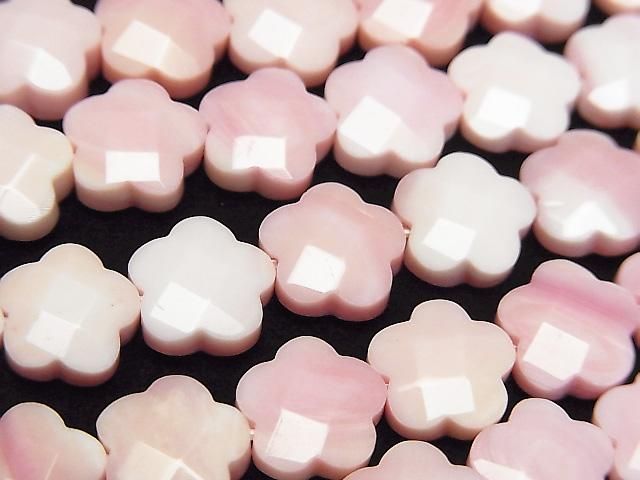 [Video] Queen Conch Shell AAA- Flower (Faceted) 10x10x4mm 1/4 or 1strand beads (aprx.15inch/38cm)