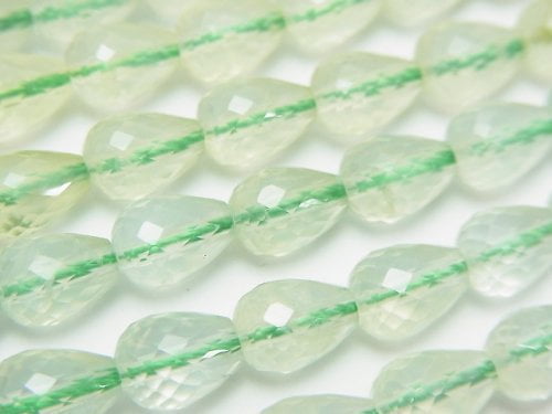 Drop, Prehnite Gemstone Beads