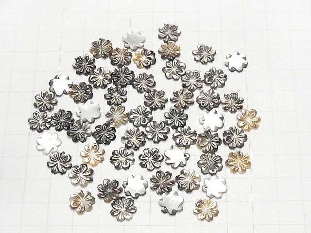 [Video] High Quality Black Shell (Black-lip Oyster)AAA Flower [8mm][10mm][12mm] 2pcs