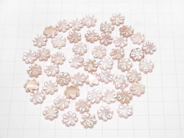 [Video] High quality pink Shell AAA flower [8mm][10mm][12mm] 2pcs