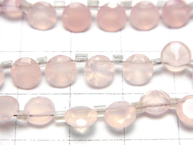 [Video] High Quality Pink Chalcedony AAA Brilliant Cut 6 x 6 x 3 mm half or 1 strand beads (aprx.7 inch / 19 cm)