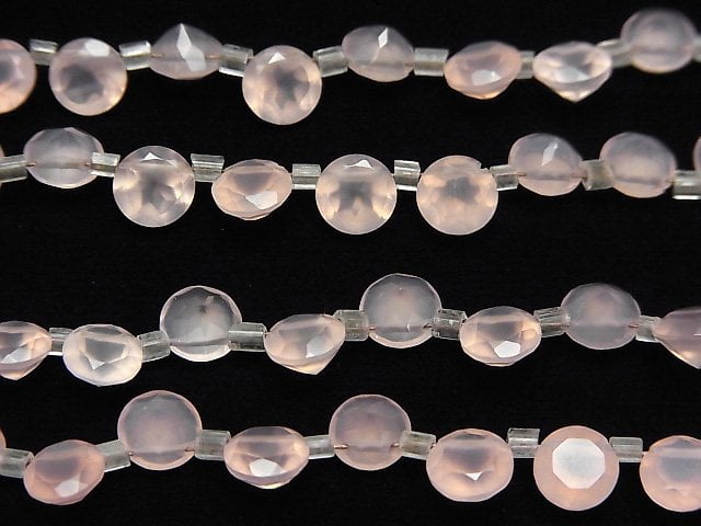 [Video] High Quality Pink Chalcedony AAA Brilliant Cut 6 x 6 x 3 mm half or 1 strand beads (aprx.7 inch / 19 cm)