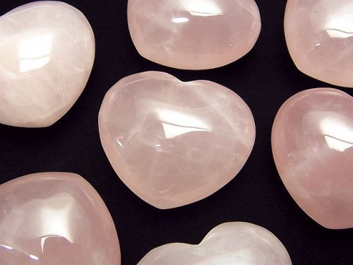 Heart, Rose Quartz, Undrilled Gemstone Beads