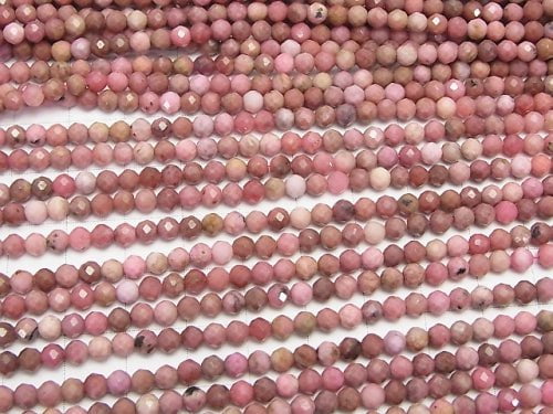 High Quality!  1strand $7.79! Rhodonite AA Faceted Round 4mm  1strand beads (aprx.15inch/38cm)