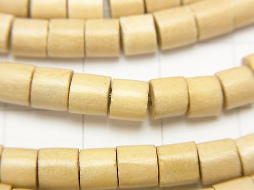 1strand $1.79! White Wood Tube 5 x 5 x 4 mm 1strand beads (aprx.23 inch / 58 cm)