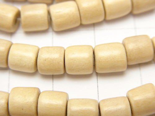 1strand $2.79! White Wood Roundel (Tube) 6x6x6mm 1strand beads (aprx.15inch / 37cm)