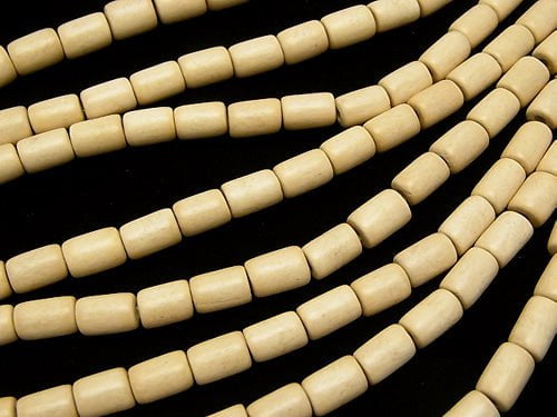 1strand $2.79! White Wood Tube 8x8x6mm 1strand beads (aprx.15inch / 38cm)