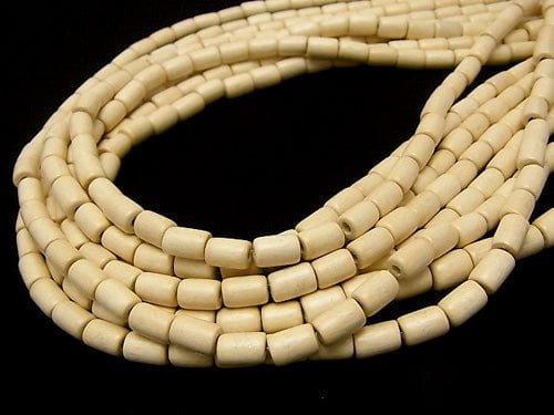 1strand $2.79! White Wood Tube 8x8x6mm 1strand beads (aprx.15inch / 38cm)