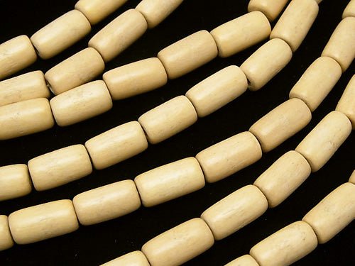 1strand $3.79! White Wood Tube 15x15x8mm 1strand beads (aprx.15inch / 37cm)