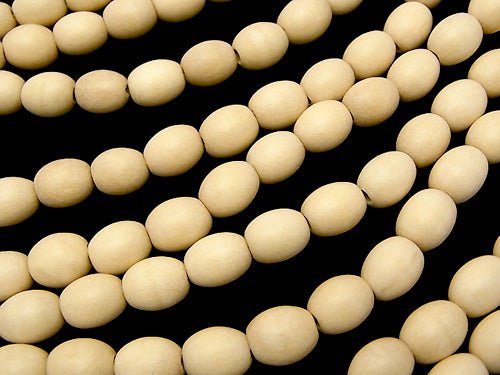 1strand $4.79! White Wood Rice 10x8x8mm 1strand beads (aprx.15inch / 38cm)