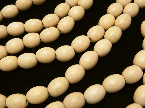 1strand $4.79! White Wood Rice 10x8x8mm 1strand beads (aprx.15inch / 38cm)