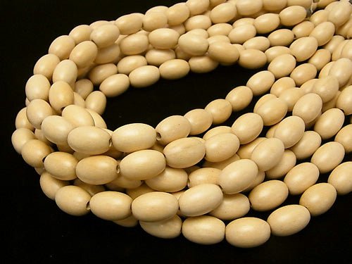 1strand $4.79! White Wood Rice 15x10x10mm 1strand beads (aprx.15inch / 38cm)
