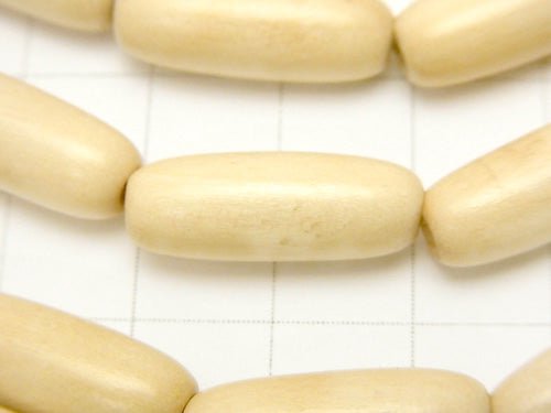 1strand $4.79! White Wood Rice 20x7x7mm 1strand beads (aprx.15inch / 37cm)