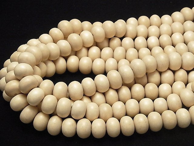 White Wood Rondelle 15x15mm 1strand beads (aprx.15inch/37cm)