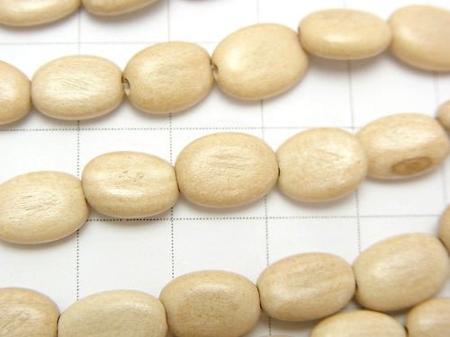 1strand $4.79! White Wood Oval 10x8x4mm 1strand beads (aprx.15inch / 38cm)