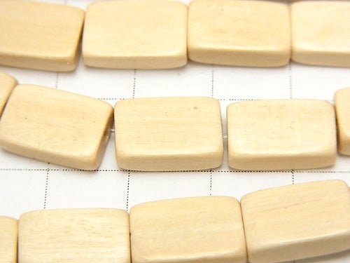 1strand $4.79! White Wood rectangle 12 x 8 x 4 mm 1strand beads (aprx.15 inch / 38 cm)