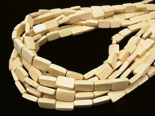 1strand $4.79! White Wood rectangle 12 x 8 x 4 mm 1strand beads (aprx.15 inch / 38 cm)