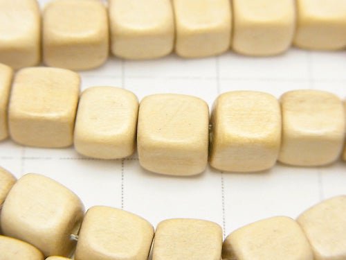 1strand $3.79! White Wood Cube 6x6x6mm 1strand beads (aprx.15inch / 38cm)