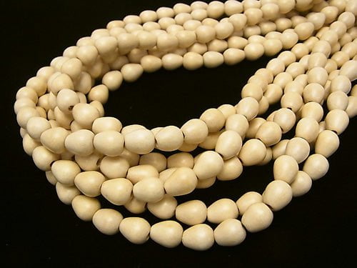 1strand $3.79! White Wood Vertical Hole Drop 10x8x8mm 1strand beads (aprx.15inch / 37cm)