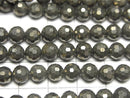 High Quality!  Pyrite AAA 128Faceted Round 6mm half or 1strand beads (aprx.15inch/36cm)