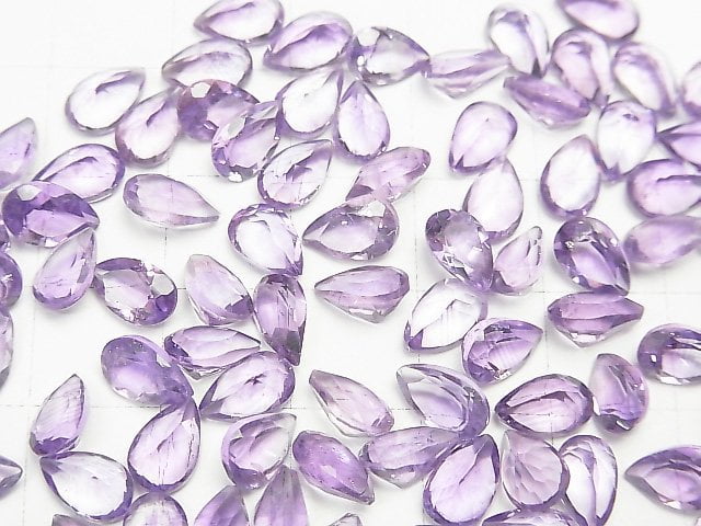 [Video]High Quality Amethyst AAA Loose stone Pear shape Faceted 8x5mm 5pcs
