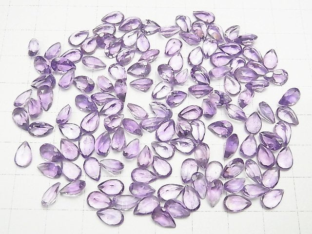 [Video]High Quality Amethyst AAA Loose stone Pear shape Faceted 8x5mm 5pcs