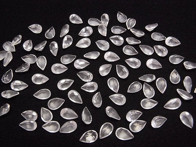 [Video]High Quality Madagascar Rose Quartz AAA Loose stone Pear shape Faceted 8x5mm 5pcs