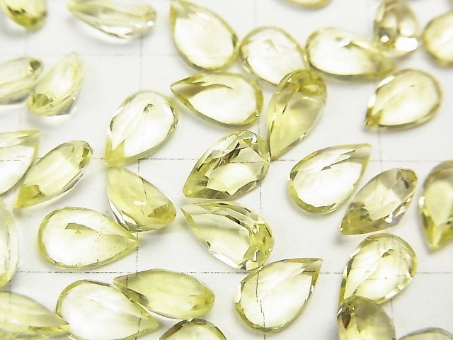 [Video]High Quality Lemon Quartz AAA Pear shape  Faceted 8x5x3mm 5pcs $3.79!