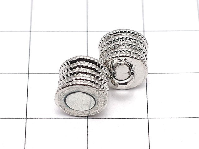 Metal Parts Magnetic Clasp with Jump Ring 18x8x8mm 2pairs