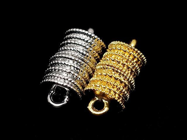 Metal parts, Jump Ring with magnetic clasp, 18x8x8mm, 2 pairs