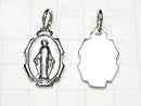 Silver925 Miraculous Medal Motif Charm 23x15 1pc
