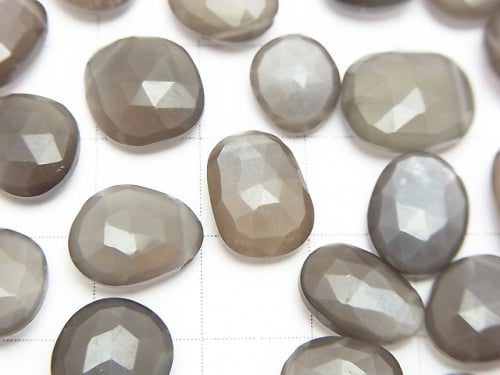 High Quality Gray Moonstone AAA Free Form Rose Cut 5pcs