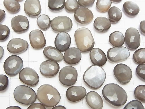 High Quality Gray Moonstone AAA Free Form Rose Cut 5pcs