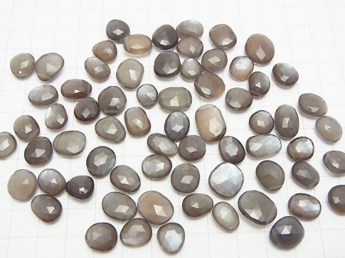 High Quality Gray Moonstone AAA Free Form Rose Cut 5pcs