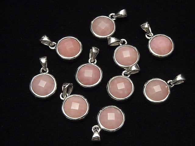 1 pc $13.99! Pink Opal AA ++ Pendant 11 x 11 mm Silver 925 1 pc