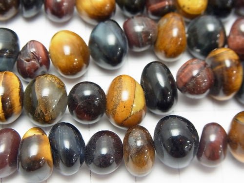 1strand $6.79! Tiger's Eye AA ++ 3 color mix Nugget 1strand beads (aprx.15inch / 37cm)