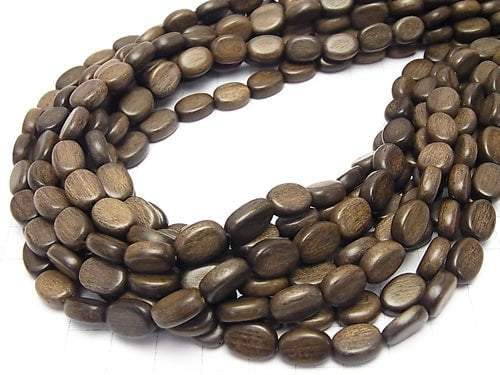 [Video] 1strand $4.79! Gray wood Oval 10 x 8 x 4 mm 1 strand beads (aprx.15 inch / 38 cm)