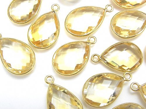 Bezel Setting, Citrine, Pear Shape Gemstone Beads