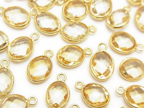 Bezel Setting, Citrine, Oval Gemstone Beads