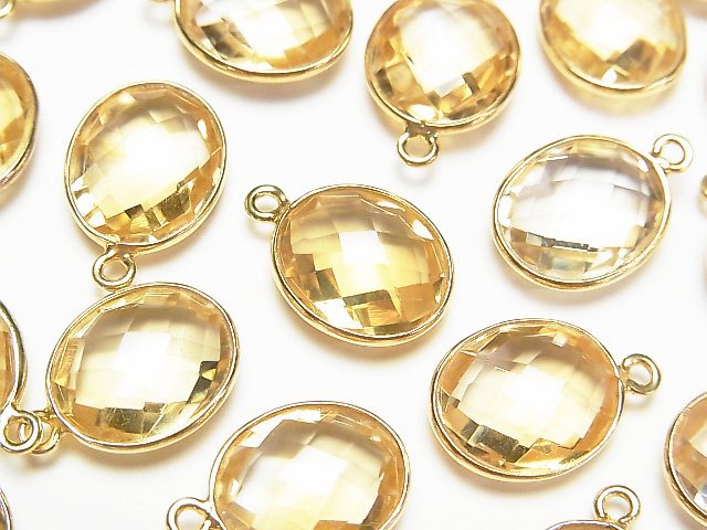 Bezel Setting, Citrine, Oval Gemstone Beads