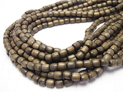1strand $3.79! Gray Wood Rondelle (Tube) 6x6x6mm 1strand beads (aprx.15inch / 37cm)